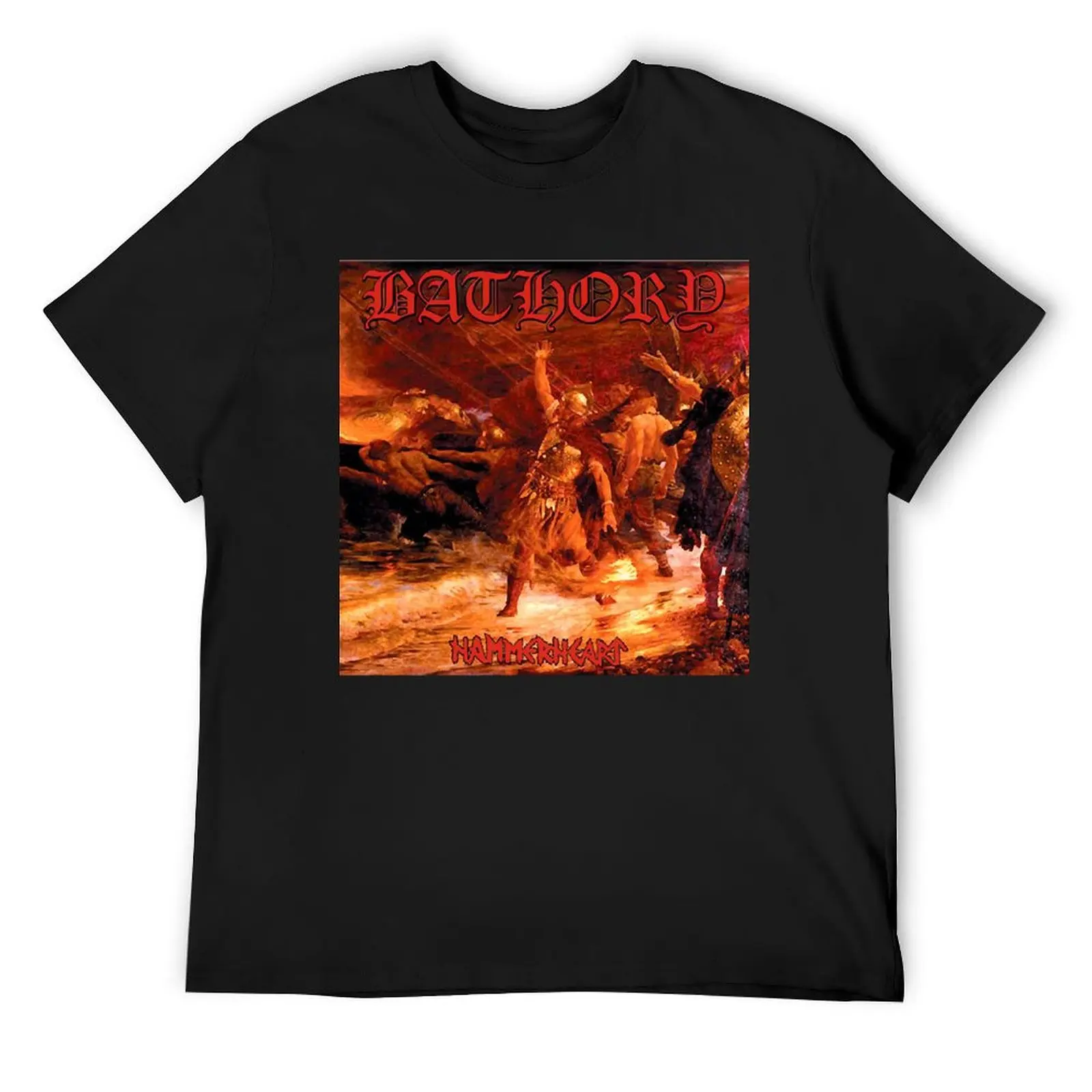 Camiseta con portada del álbum Bathory Hammerheart, cosas baratas, ropa hippie, camisetas gráficas, camisetas divertidas para hombres