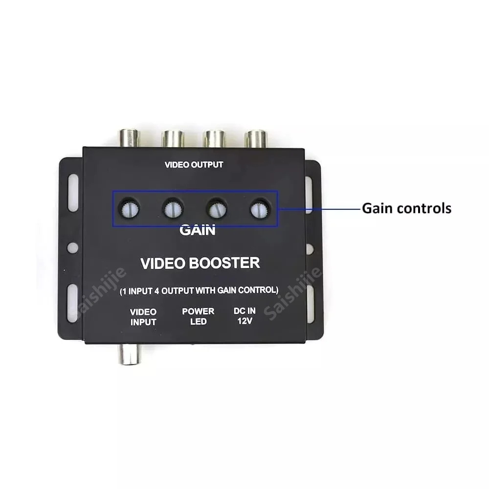 Auto Video Splitter 1 Tot 4 Kanaals Av Video Versterker Splitter Booster Ondersteuning Cvbs & Ahd 720 Signaal Voor Auto Lcd Dvd-Speler