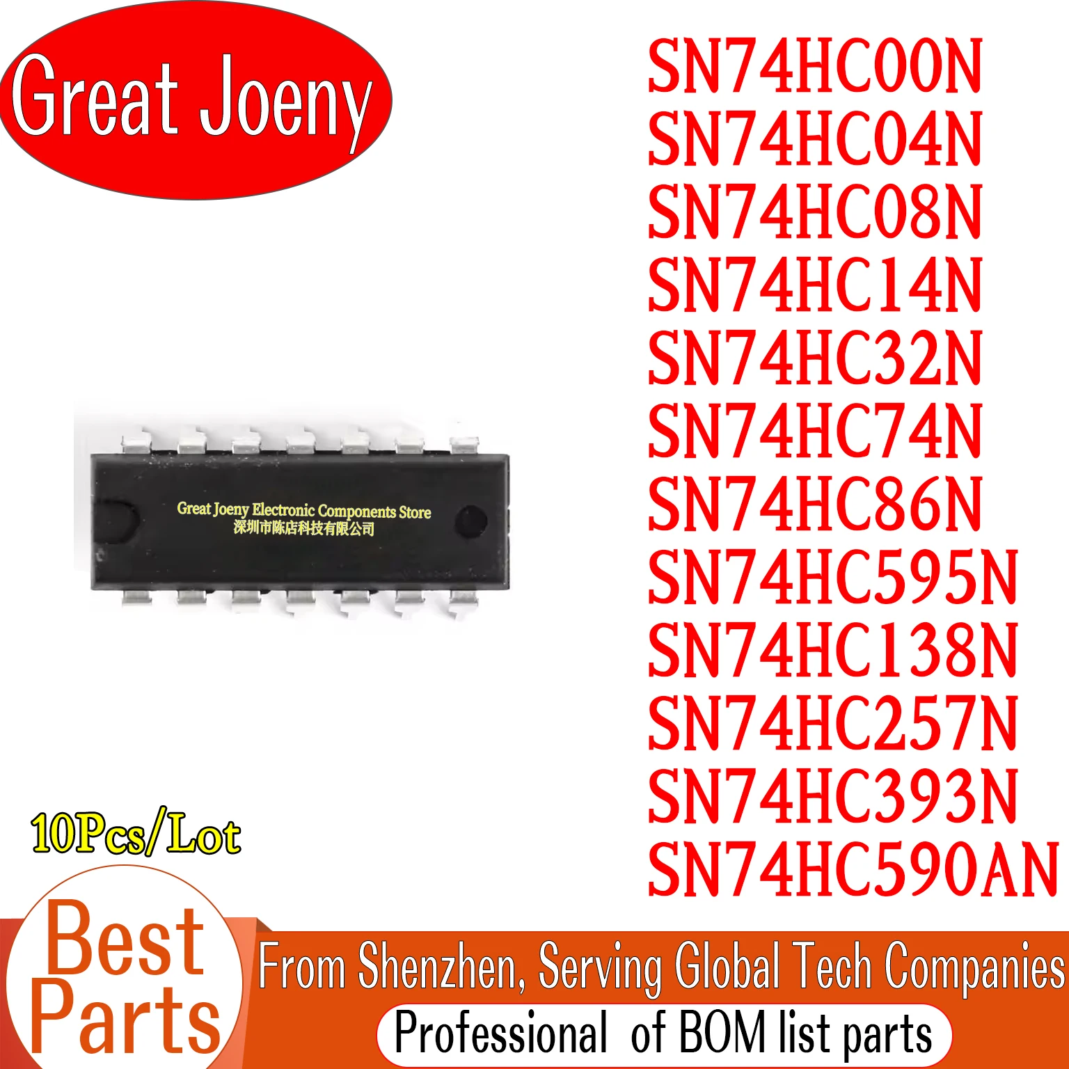 SN74HC00N SN74HC04N SN74HC08N SN74HC14N SN74HC32N SN74HC74N SN74HC86N SN74HC595N SN74HC138N SN74HC257N SN74HC393N SN74HC590AN