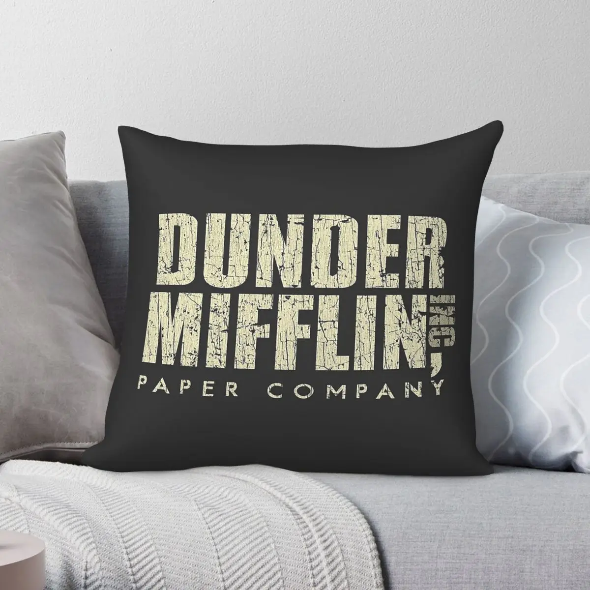 Office Dunder Mifflin Paper Company Square Pillowcase Polyester Linen Velvet Pattern Decorative Pillow Sofa Seater Cushion Cover