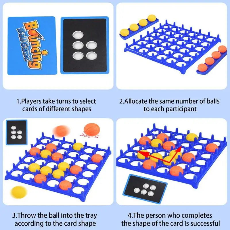 Juego de fiesta de pelota que rebota, juegos de desafío, suministros de fiesta familiar, juguete de rebote de escritorio, regalos para niños para la familia