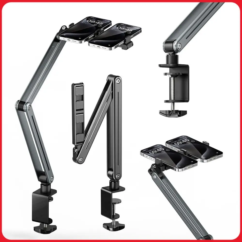 

Foldable Bed/Desk Arm Mount Adjustable 360° Rotation Tablet Stand for IPad/iPhoneX/iPad Pro/N-Switch for 4.5-12.9 Inche Devices