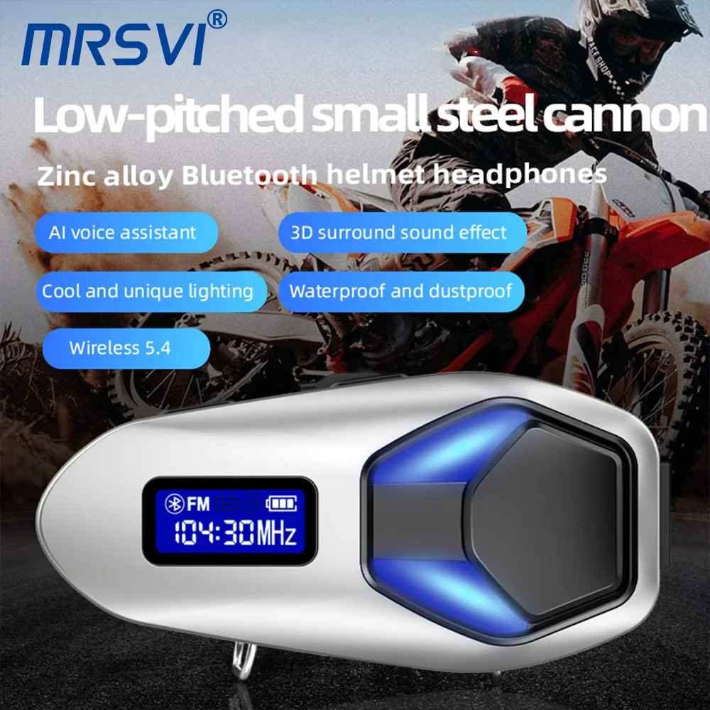 MRSVI Motorcycle Helmet Bluetooth Headset K12 3d Surround Sound Effect Waterproof And Dustproof Ip67 Al Voice Assistant