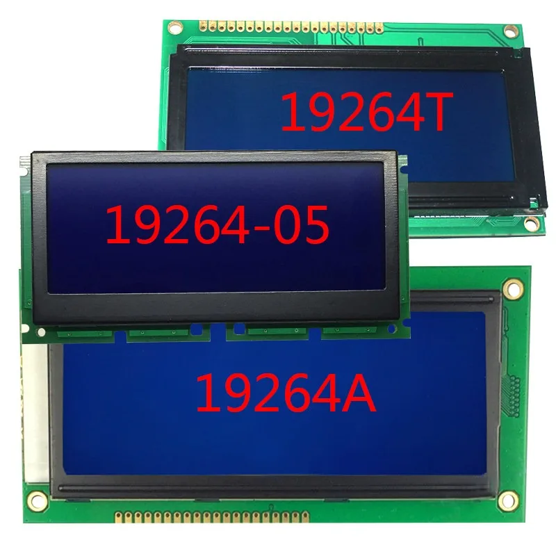 LCD19264AT LCD-Bildschirm COG19264-05 LCD-Modul 3,3V/5V Schwarz-Weiß-Bildschirm