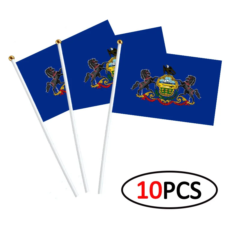 Pack of 10/40 Pennsylvania State Handheld Flags Support Your Favorite American State Wholesale of American state flags