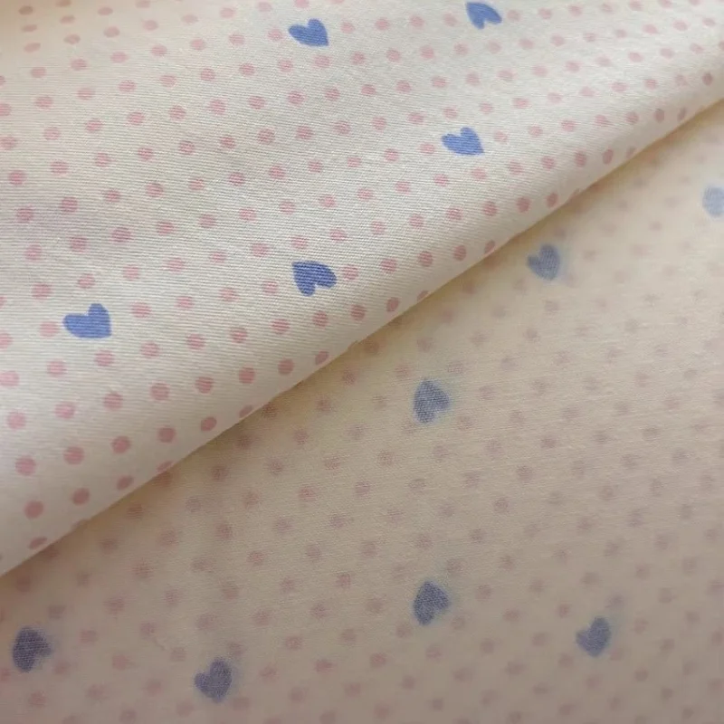

Cotton fabric plain weave spring-autumn heart-shaped cute soft skin-friendly clothing, bags, children's clothes, hand-made DIY