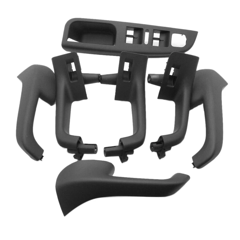 

for 7PCS Black Interior Handle Door Grab Window Switch Bezel Cover for Golf 5 GTi-MK5 Jetta I