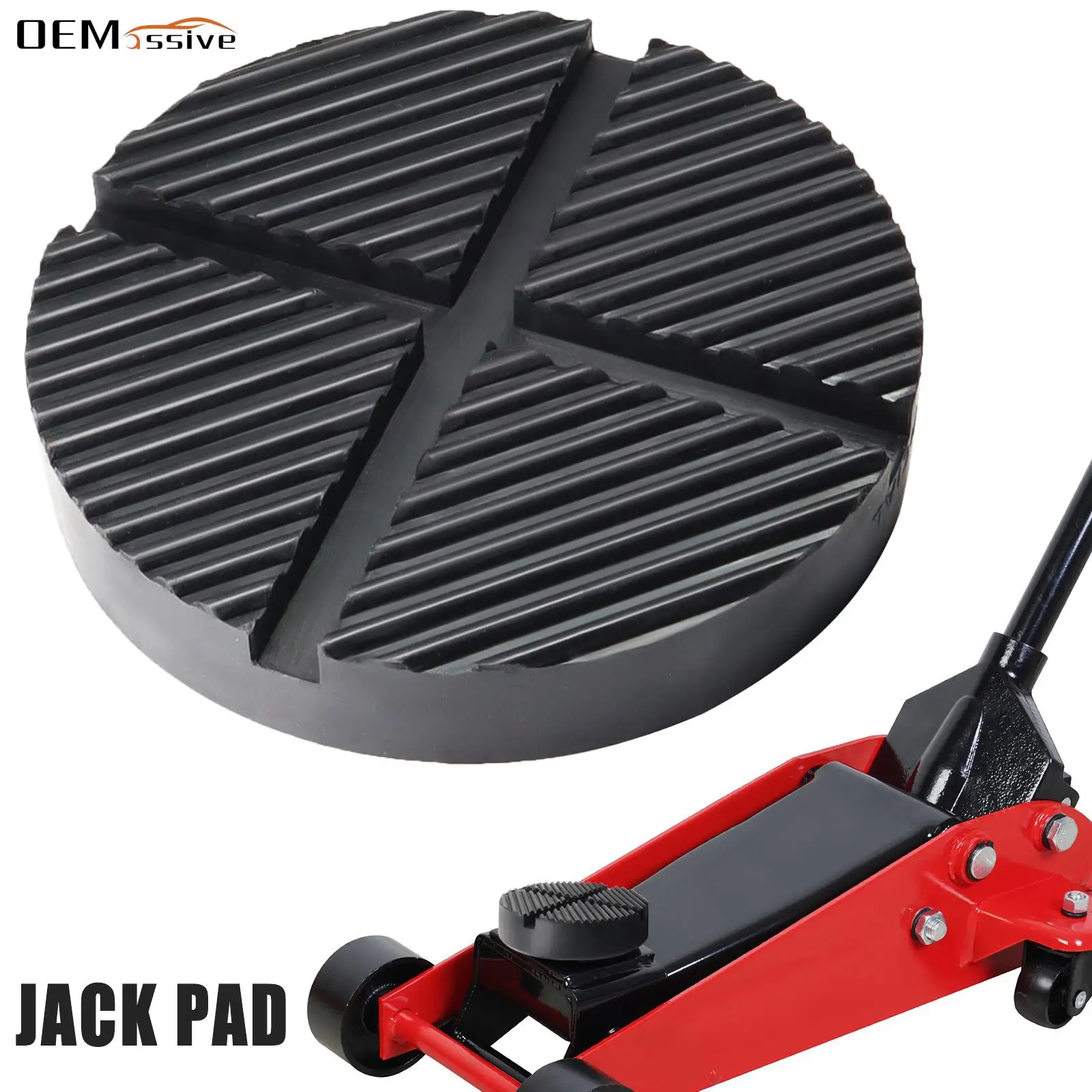 Cross Slotted Portable Car Lift Jack Stand Rubber Pads Black Rubber Slotted Floor Jack Pad Frame Rail Adapter Universal Jack 