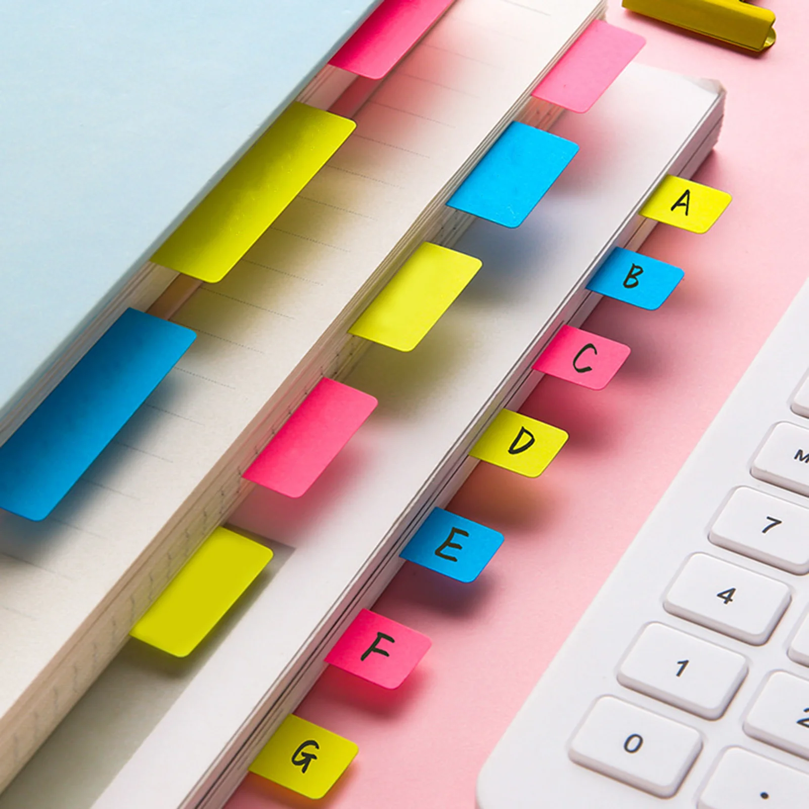 

3Sets Page Marker Stickers Self-Adhesive Colorful Tabs Book Annotation Supplies Portable Writable Marking Tool