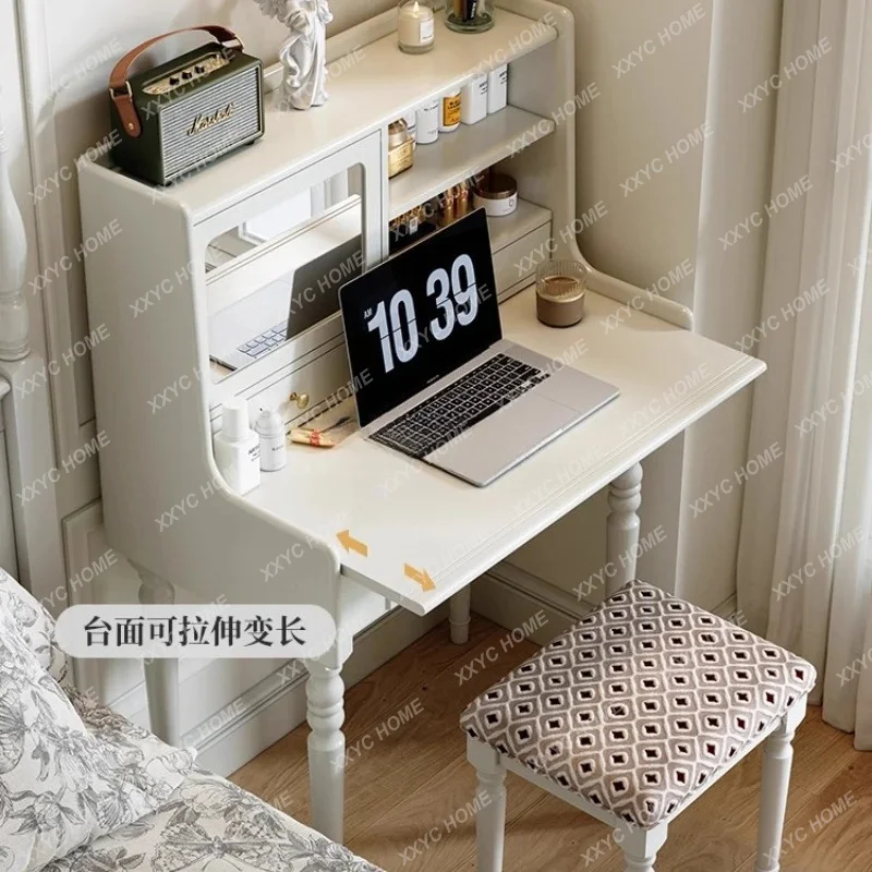 Lsolid wood piano dresser master bedroom small apartment retro style light luxury makeup table