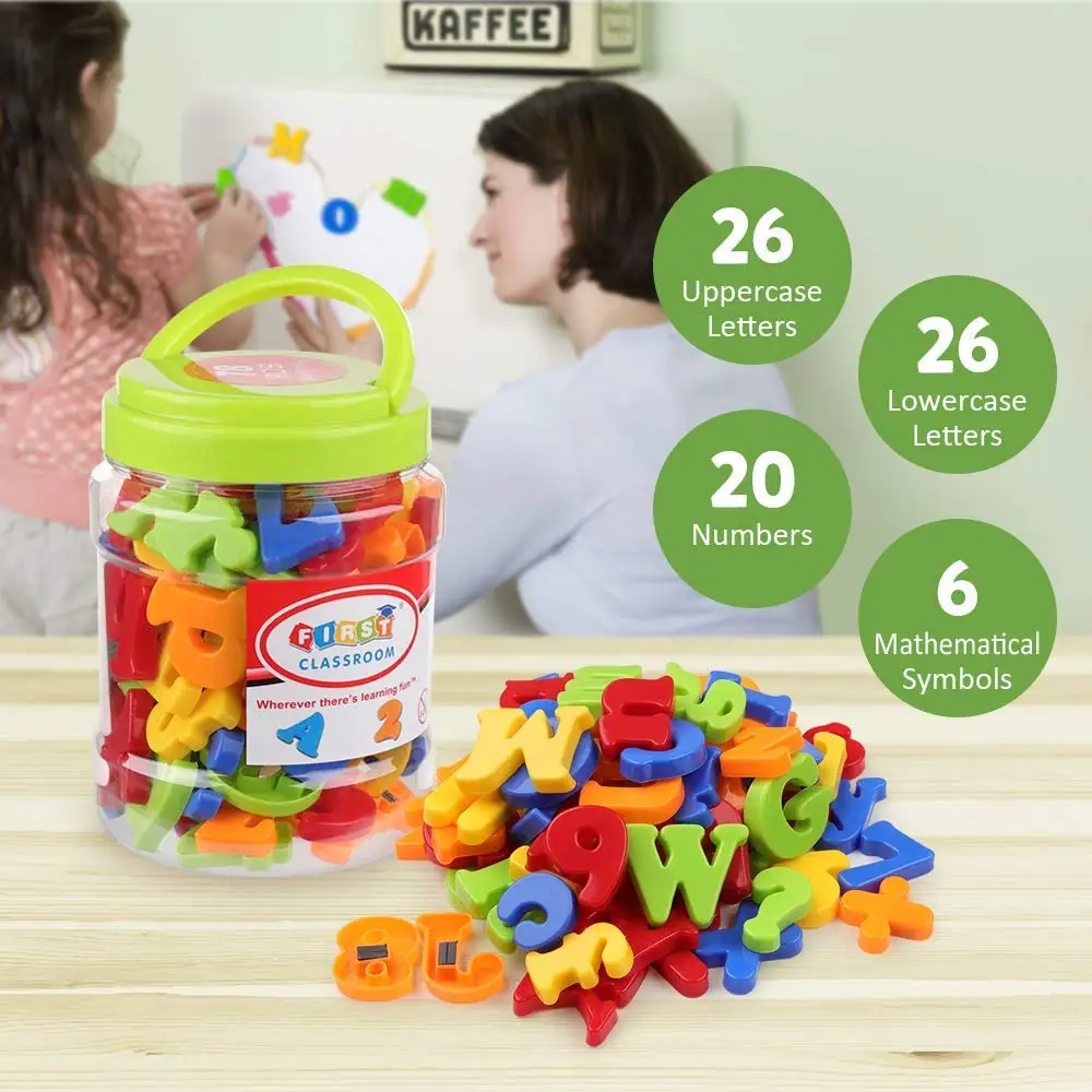 Nieuwe 78 Stuks Magnetische Letters Cijfers Alfabet Koelkast Magneten Plastic Educatief Speelgoed Set Voorschoolse Leren Spelling Tellen