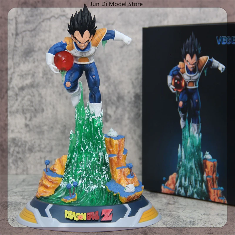 

24cm Dragon Ball Vegeta Diving Battle Damage Anime Figure Model Gk Statue Collection Desktop Decoration Ornament Light Toys Gift