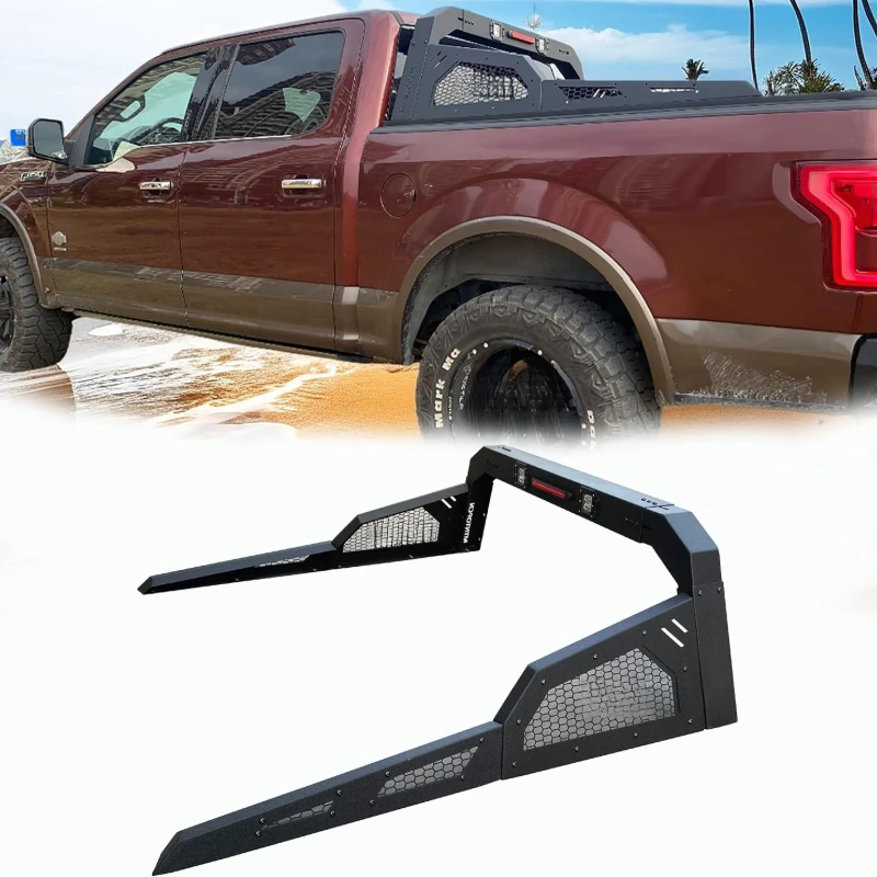 High Quality Heavy-Duty Steel Adjustable Width Pickup Roll Bar adpat F150 Raptor Gladiator RAM