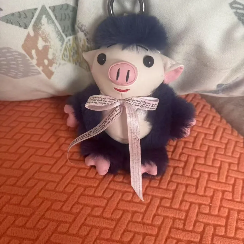 Süßes Schwein Plüsch-Schlüsselanhänger Kawaii Tier Taschenanhänger Weiche gefüllte Puppe Spielzeug Geldbörse Rucksack Charm Geschenk für Mädchen Frauen Accessoires