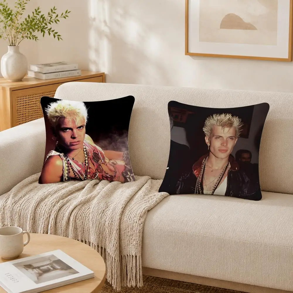 Singer Sollmusicians B-Billy I-idole Cushion Cover Plush Decorative Pillow Case With Hidden Zipper Fashion Room Decor For Home