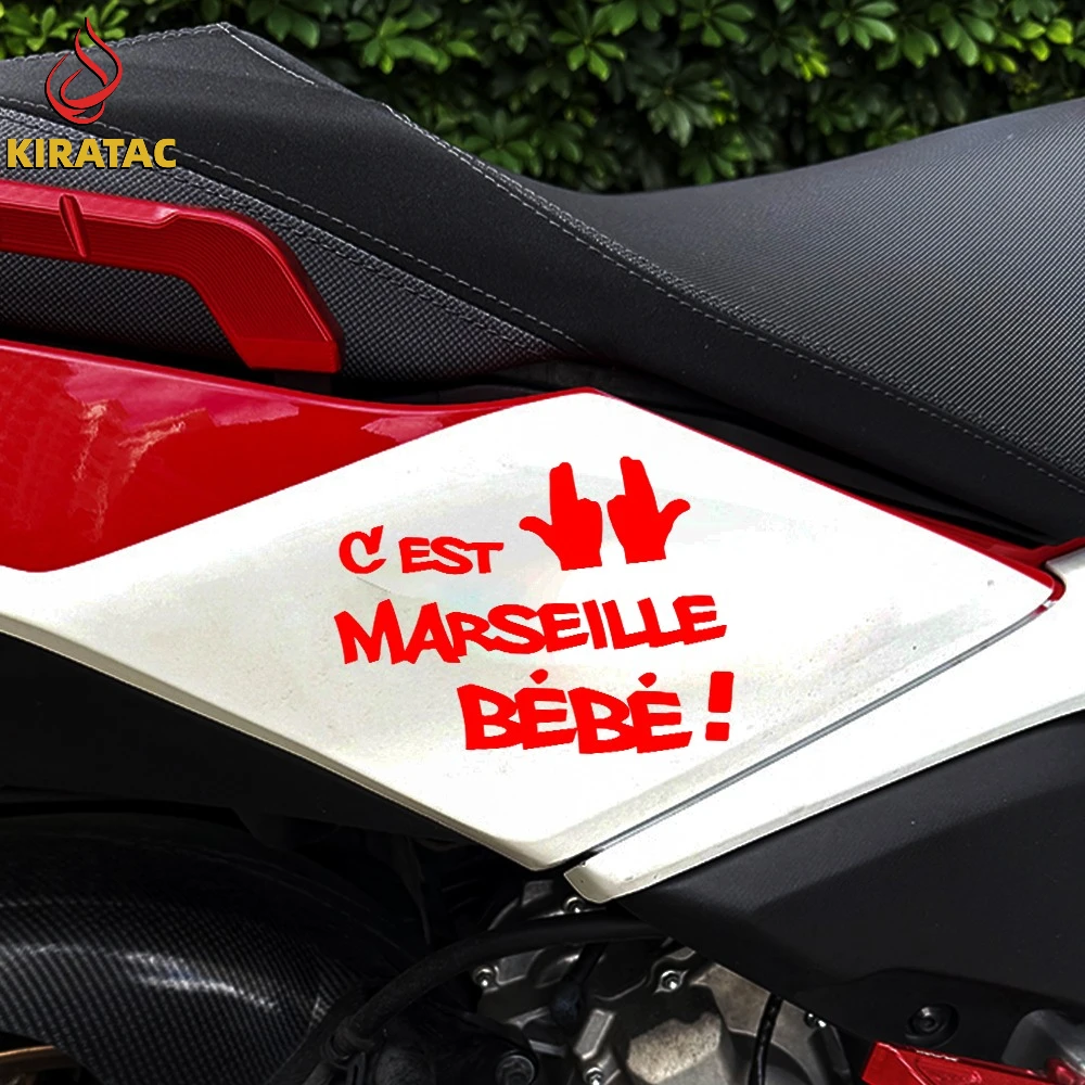 

C'est Marseille Bébé French Text Car Sticker, Waterproof Vinyl Decal for Motorcycle Fuel Tank Auto Window Decor