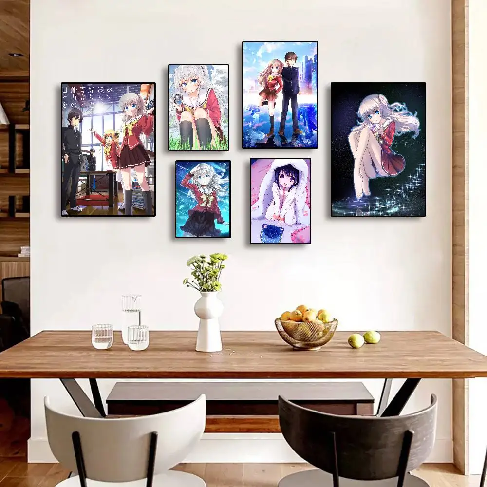 Anime C-Charlotte Tomori Nao Minimalist Printed Poster for Home Decor, Living Room, Bedroom, Study, Decorative Painting HD