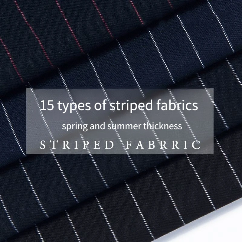

Полосатая ткань для костюмов на метр для рукоделия, пошива пальто, брюк, юбок, жилетов, DIY, удобная, немнущаяся, летняя текстильная ткань