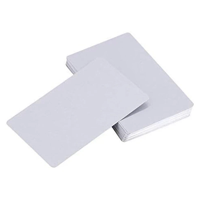 Blank Sublimation Metal Name Card Thick Laser Metal Name Card Printing Blank Business Card (Silver ) 100Piece