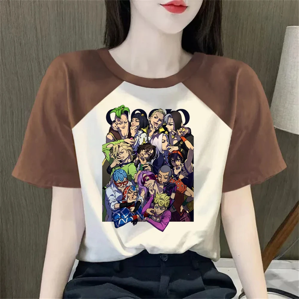 Jojo's Bizarre Adventure shirt girl cute y2k graphic top tees dollette clearance sales graphic cute alternative