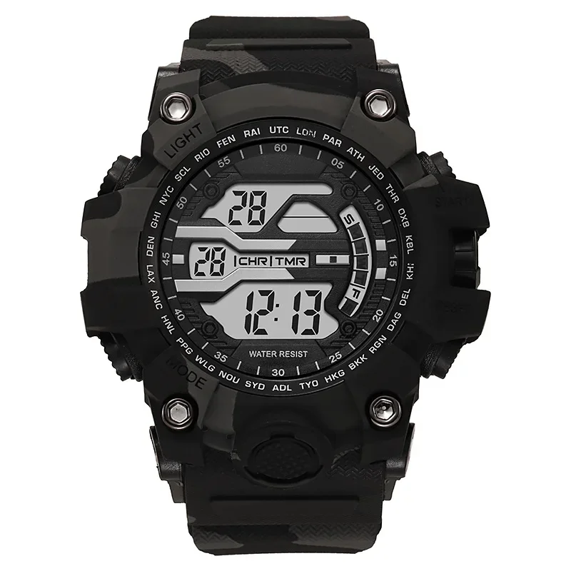 YIKAZE Sports Watches for Man Luminous Men's Sport Digital Watch Waterproof Electronic Wristwatch for Kids Children Student