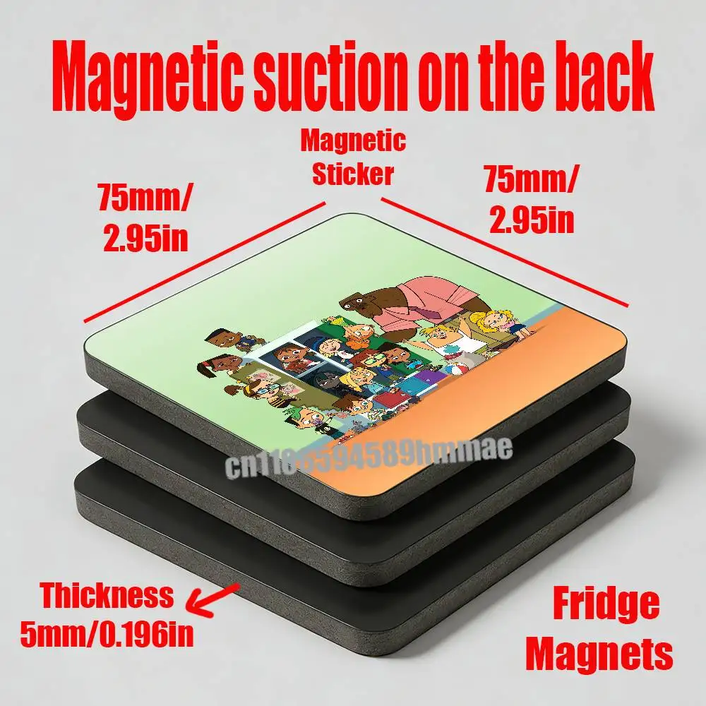 For Gwen Total Drama Island Fridge Magnets Freezer Metal Cabinet Custom Refrigerator Magnetic Card Case