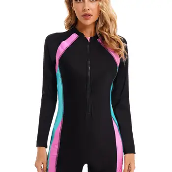 여성용 래쉬가드 수영복, 2023 원피스 수영복, 스포츠 서핑 수영복, 반팔 비치웨어, UPF 50 + 