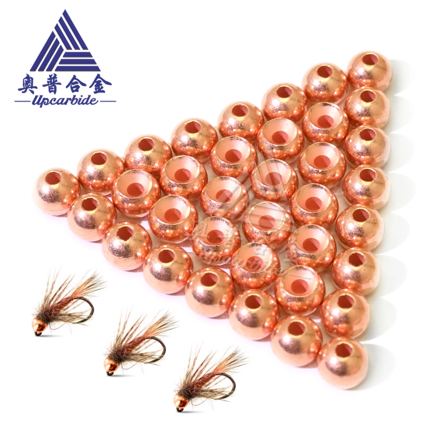 In Stock Type G Carbide Slotted Beads Copper G1.5-6.4 for Fly Tying Nymph Fishing Lure Making