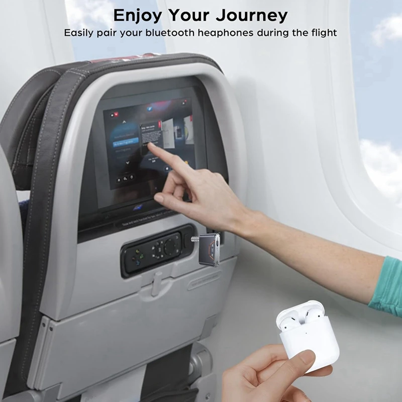 BT-107 Bluetooth 5,4 автомобильный аудиоприемник-передатчик аудио Bluetooth конвертер для самолета мини портативный 3,5 мм с микрофоном