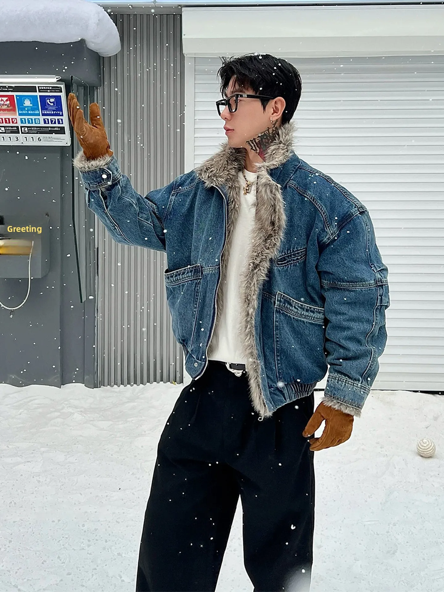 

Мужская зимняя утепленная куртка American Waed из джинсового хлопка, молодежная повседневная модная куртка Mountain Eagle