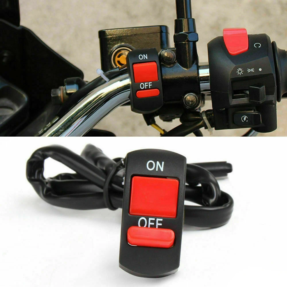 Universal Motorcycle Switch Handlebar Toggle Switches Moto Headlight ON/OFF Push Button Motorbike Accessories for Dirt Bike ATV