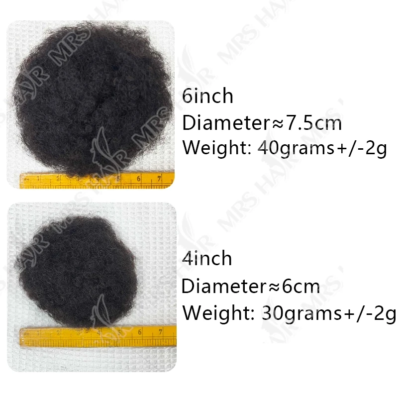 Capelli umani coda di cavallo crespo ricci Afro Puff coulisse panino alto fermaglio per capelli in su estensioni Updo per donne nere 4 6 8 pollici