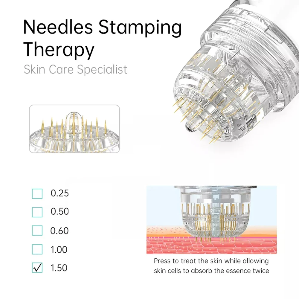 Hydra.Needle 20 Pin Titanium Professional Microneedling Derma Stamp Serum Micro Needle Therapy Beauty & Skin Care Tools