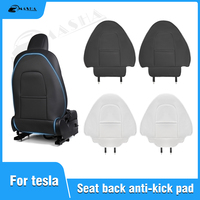 2Pcs Leather Seat Back Protector For Tesla Model 3 Y S For Kids Anti Kick Pad Wear-Resistant Car Kick Mats With Organizer Pocket