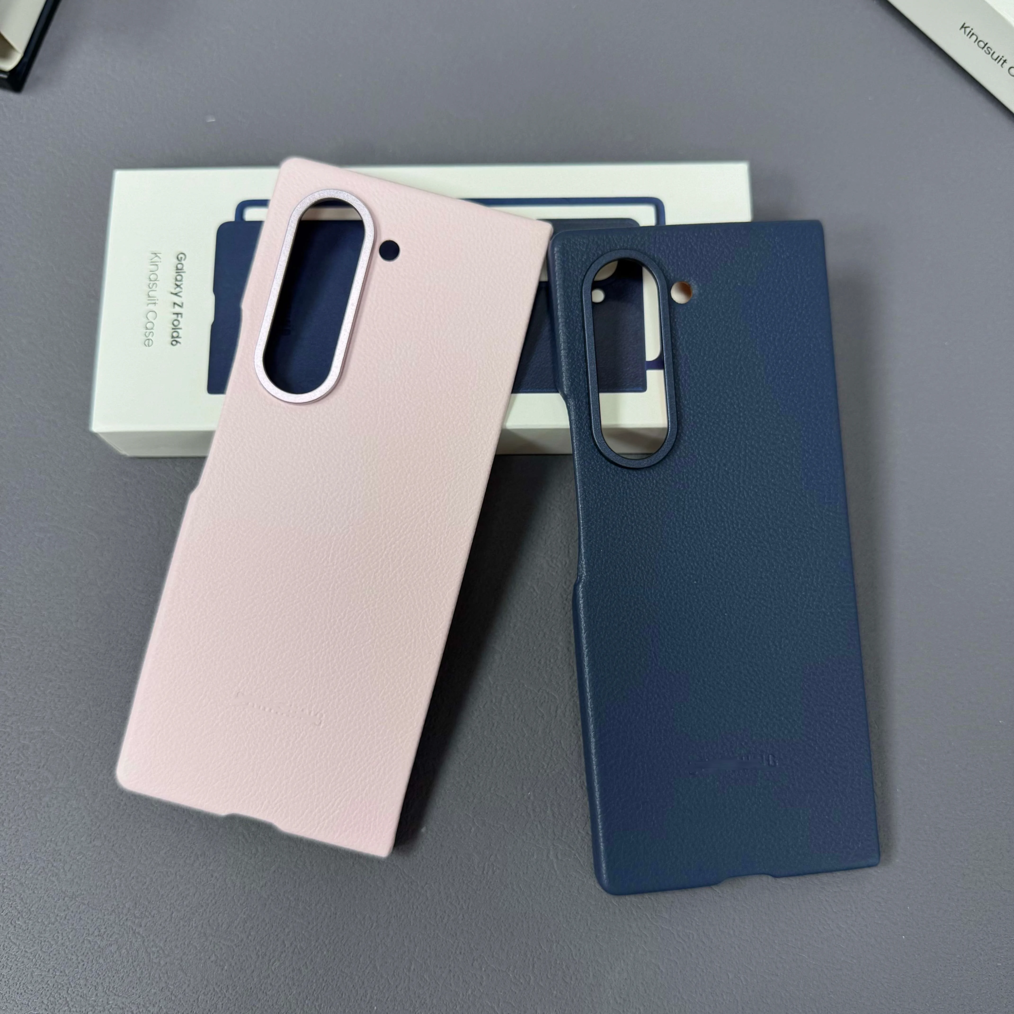 サムスンギャラクシーZフォールド6用の革製電話ケース,オリジナルの高品質耐衝撃ケース