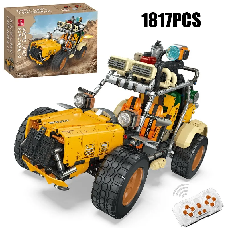 

1817PCS Technical Wasteland Explorer-02 Model Building Blocks With Power Motor Construction Bricks Toy Good Gift for Boy