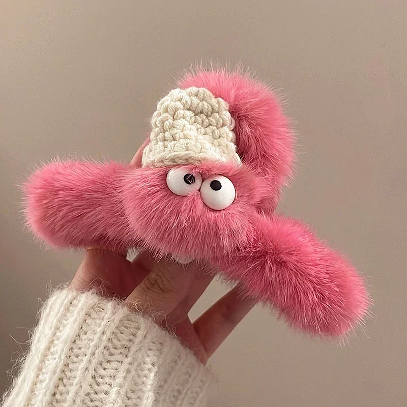 Coreano Moda Carvão Bola De Cabelo Garra, Clipe De Desenhos Animados, Tubarão De Pelúcia, Pinos De Cabelo Bonito Das Mulheres, Presilhas, Acessórios De Cabelo