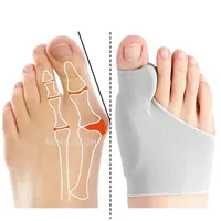 1Pair Toe Separator Hallux Valgus Bunion Corrector Orthotics Feet Bone Thumb Adjuster Correction Pedicure Sock Straightener