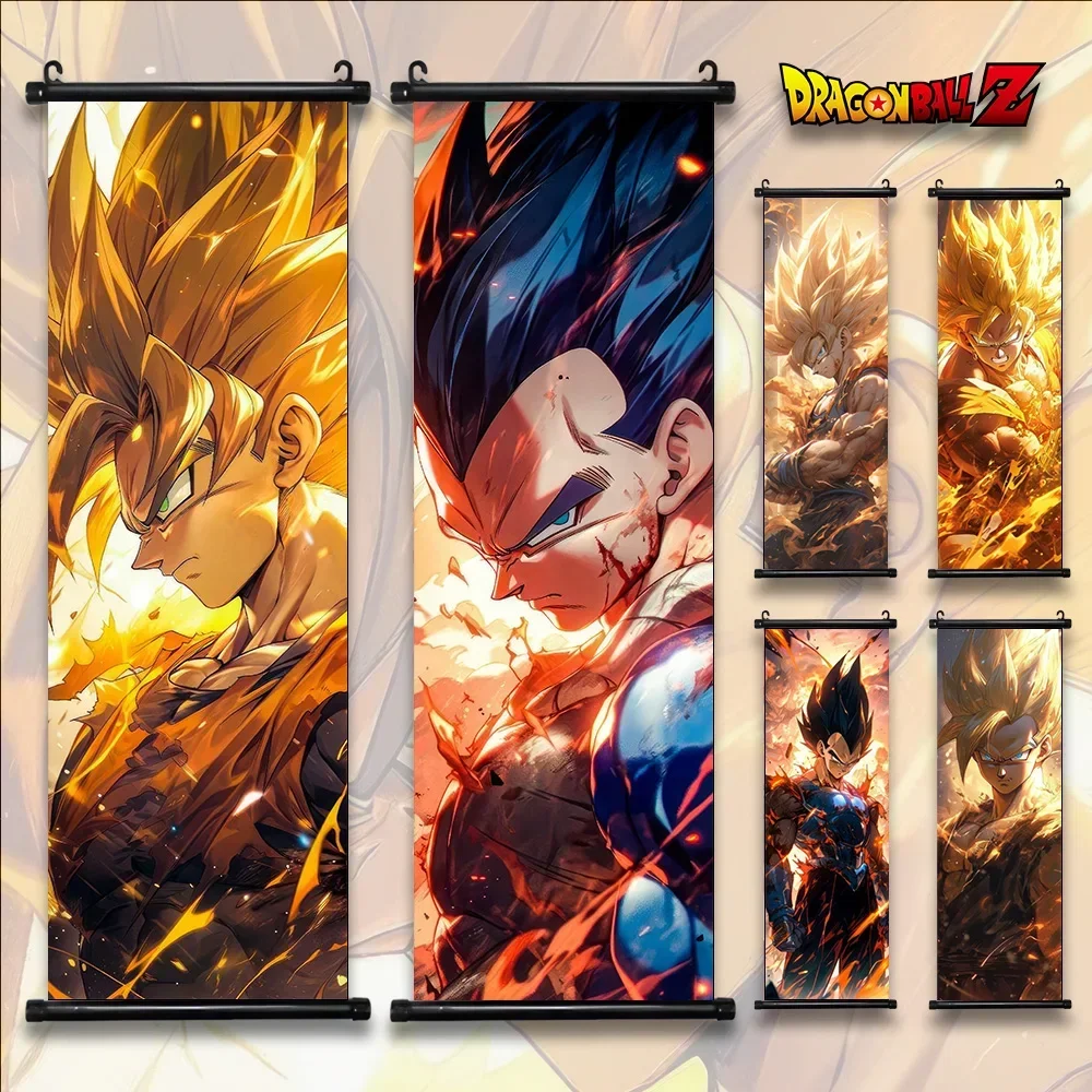

Dragon Ball Anime Poster Son Goku Home Decor Kakarotto Trunks Wall Art Bardock Hanging Scroll Painting Picture Zarbon Wallpaper