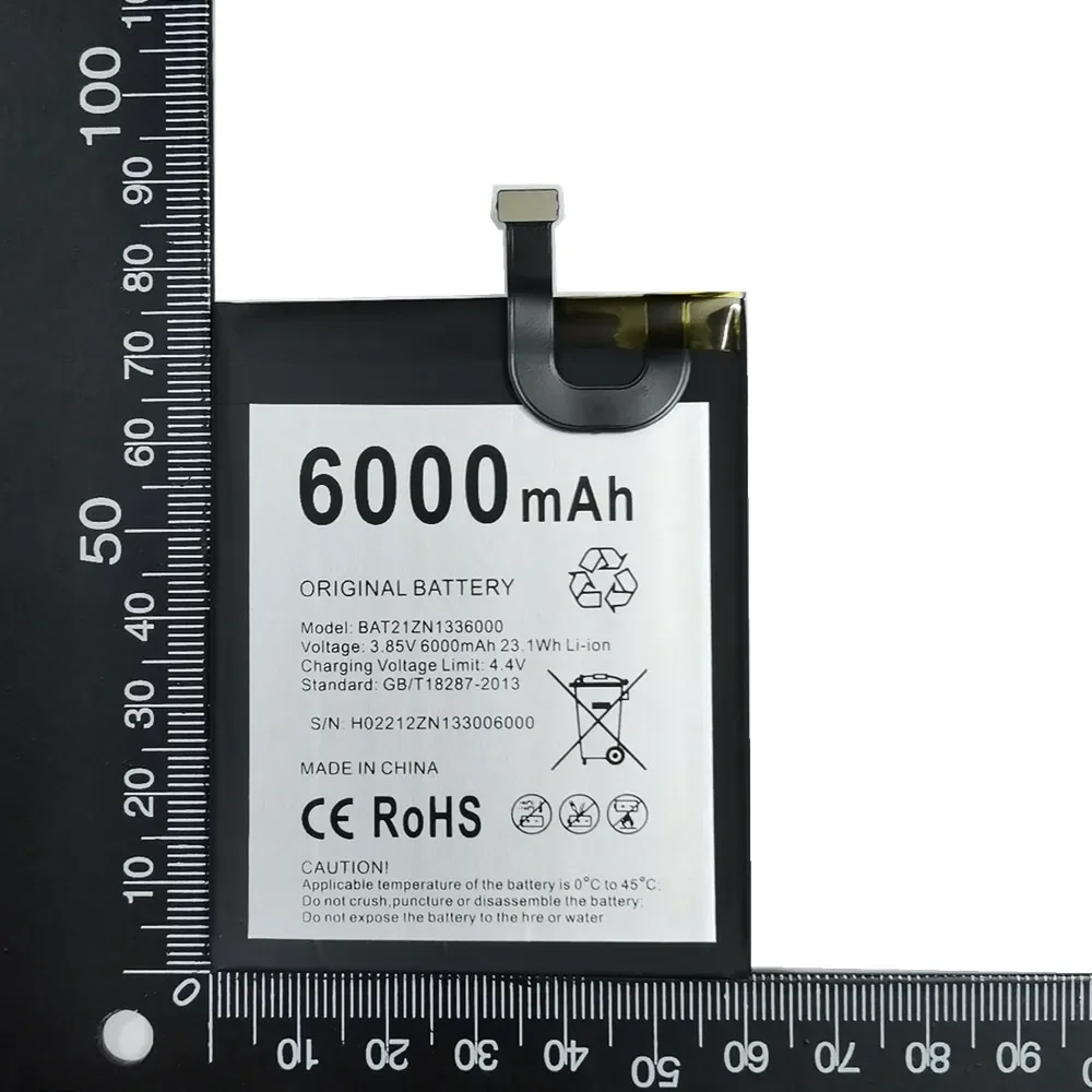 6000mAh BAT21ZN1356000 Original Battery For Doogee S98 Pro S99 S98Pro 6.3\