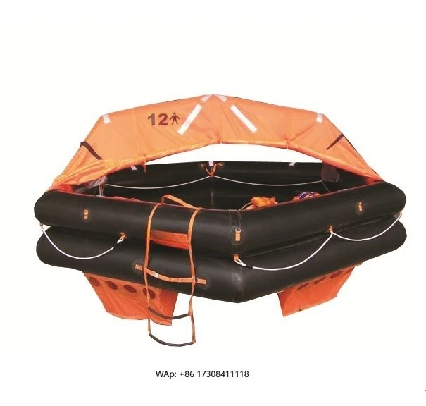 Zattera di salvataggio gonfiabile per zattere di sopravvivenza marine con sollevatore per 20 persone