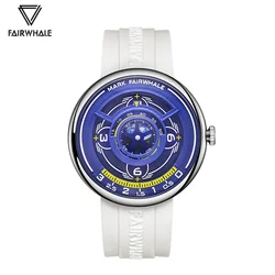 Mark Fairwhale 5990 Men's Fashion Quartz Watch Creative Design Waterproof Silicone Strap Luminous Sports Casual Watches for Men