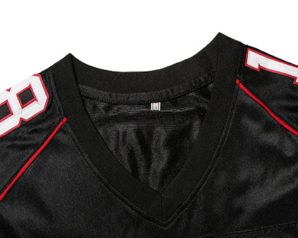 Men American Football Jersey Longest Yard Mean Machine 18 Paul Crewe Black New Sewing Embroidery Outdoor Sports Mesh Ventilation