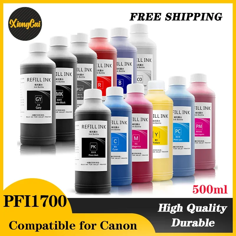 NEW 500ML 1Set Compatible for Canon PFI-1700 PFI1700 PFI-57 PFI57 PRO-520 PRO-540 PRO-560s PRO-2000 PRO-4000 PRO-6000 PRO-6100