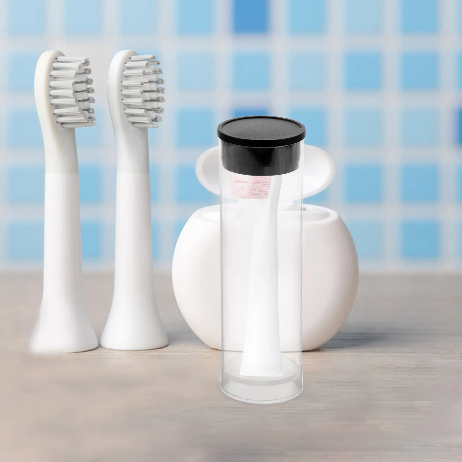 

100Pcs Electric Toothbrush Cover Compact Round Tube for Clean and Organized Brush Heads Toothbrush Travel Case