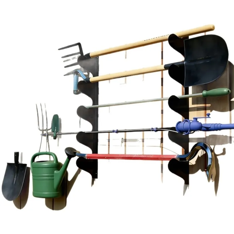 GTBL Adjustable Garden Tool Holder, 1 Pair Mounting Distance Adjustable Bracket For Shovels And Rakes With Screws