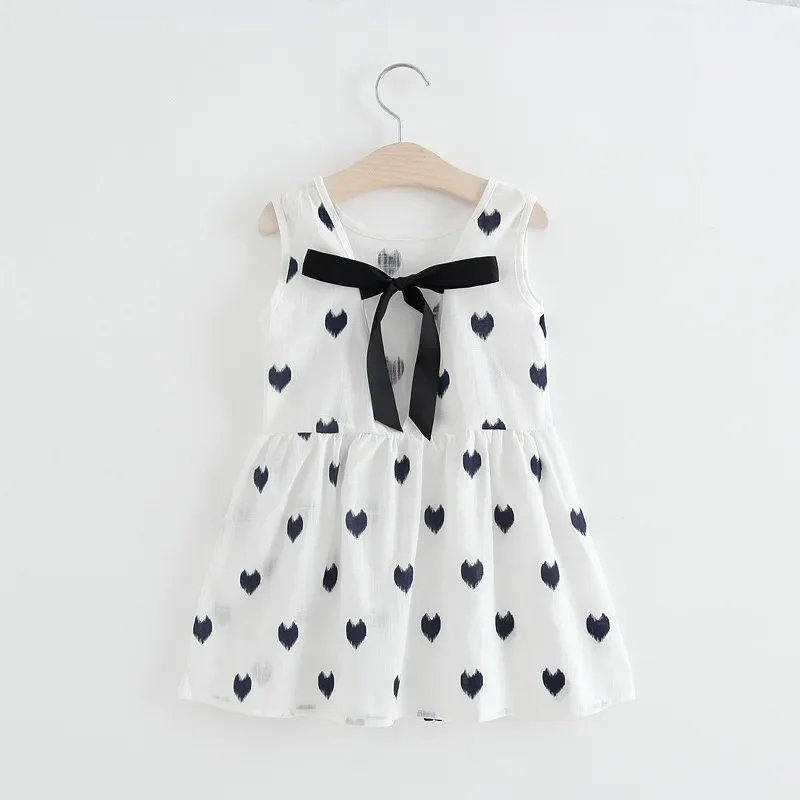 2022 Children\'s Clothing Summer New Korean Girls Love Sleeveless Backless Dress