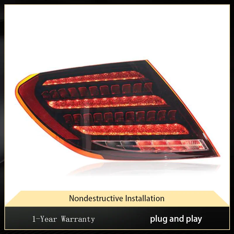 A Pair of Car Stuff Modified For Benz Class C180 C200 W204 2007-2014 Rear Light DRL Taillight LED Plug And Play Tool Accessories
