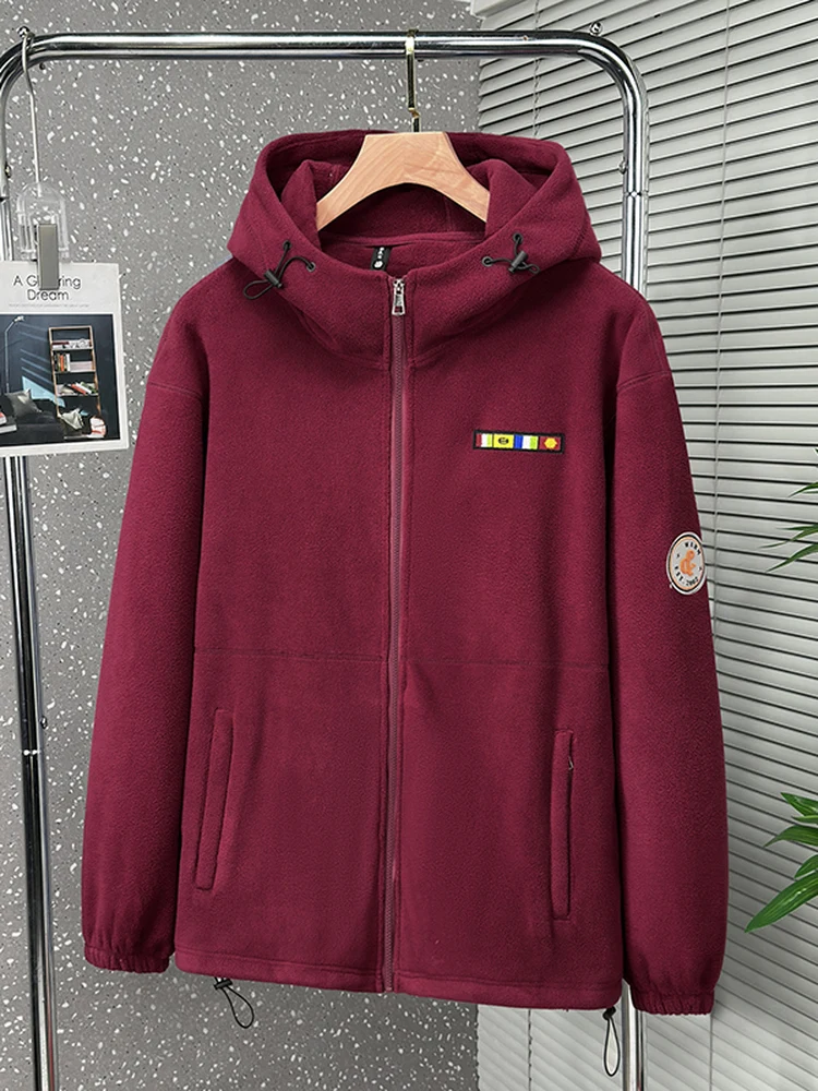 

Мужская осенне-зимняя толстовка-куртка с капюшоном, очень большого размера, утепленная, теплая, повседневная, из полиэфирного волокна