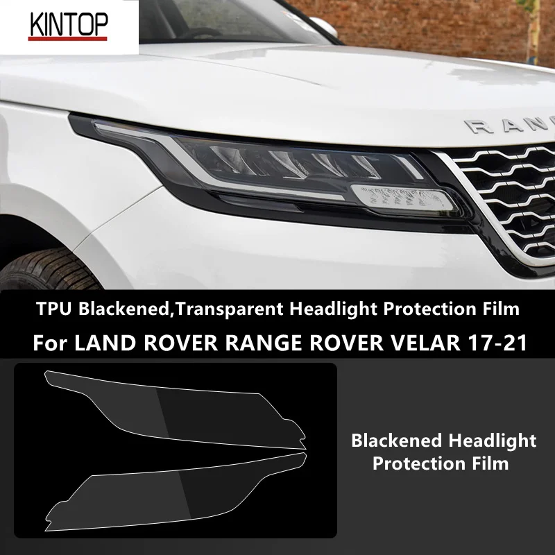 

For LAND ROVER RANGE ROVER VELAR 17-21 TPU Blackened,Transparent Headlight Protective Film, Headlight Protection,Modification